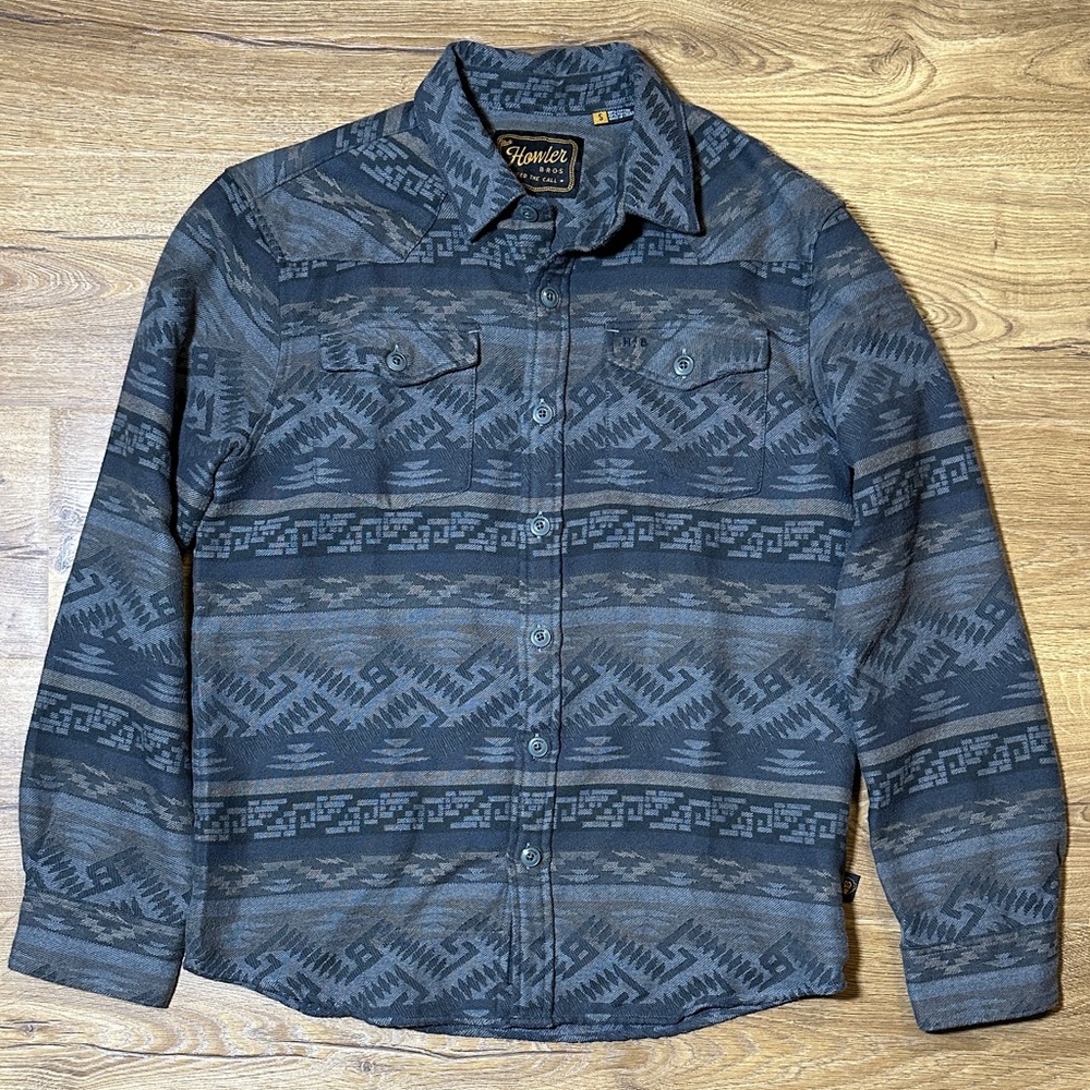 Howler Brothers Men’s Gray Long Sleeve Button Up Shirt Small